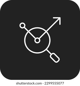 Analysis Data analysis icon with black filled line style. research, information, diagram, growth, management, concept, statistics. Vector illustration