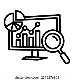 Analysis Data Icon Element For Design