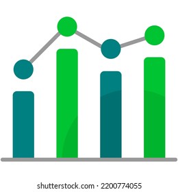 analysis data icon group created in colorful style