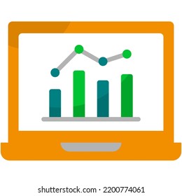 analysis data icon group created in colorful style