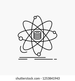 Analysis, data, information, research, science Line Icon. Vector isolated illustration