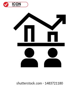 analysis diagram icon isolated sign symbol vector illustration. analysis diagram icon Black Color with Perfect pixel. 
