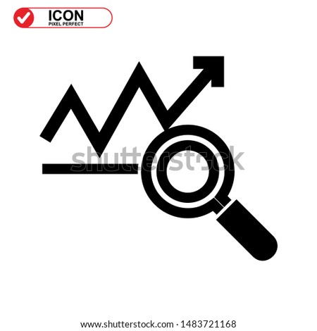 analysis diagram icon isolated sign symbol vector illustration. analysis diagram icon Black Color with Perfect pixel. 
