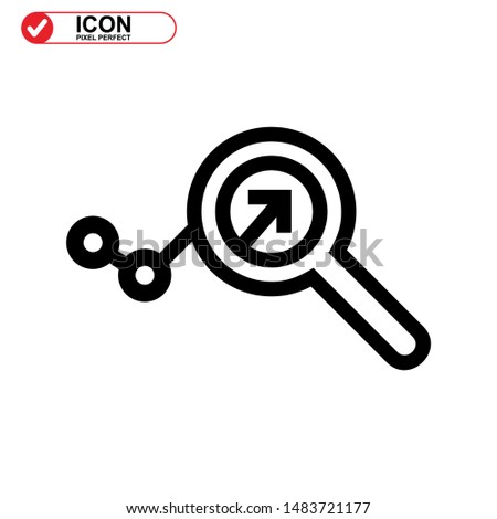 analysis diagram icon isolated sign symbol vector illustration. analysis diagram icon Black Color with Perfect pixel. 
