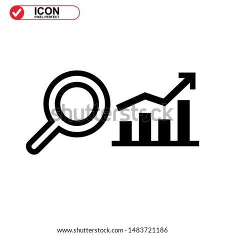 analysis diagram icon isolated sign symbol vector illustration. analysis diagram icon Black Color with Perfect pixel. 
