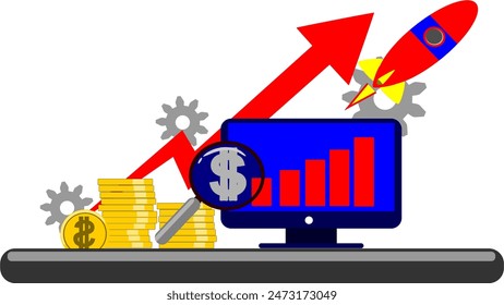 Analysis engine optimization or seo icon vector illustration.