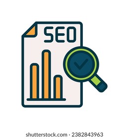 analysis filled color icon. vector icon for your website, mobile, presentation, and logo design.