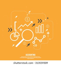 Analysis And Financial Management Report And Forecast. Stock Market Indicators And Statistics Data. 