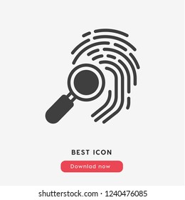 Analysis fingerprint icon vector