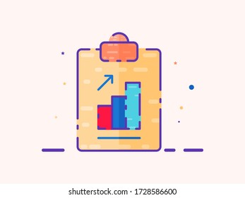 Analysis flat design vector, business and finance illustration. Can use for infographic, banner, icon, presentation etc.