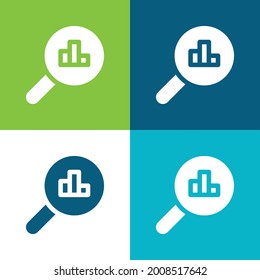 Analysis Flat four color minimal icon set