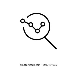 Analysis flat icon. Thin line signs for design logo, visit card, etc. Single high-quality outline symbol for web design or mobile app. Analysis outline pictogram.