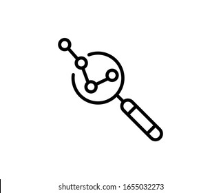 Analysis flat icon. Thin line signs for design logo, visit card, etc. Single high-quality outline symbol for web design or mobile app. Analysis outline pictogram.