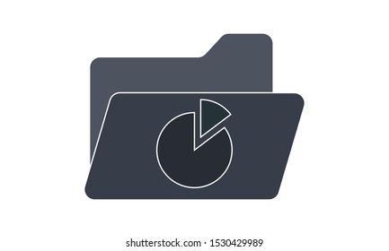 Analysis Folder Icon Vector Illustration. Data analysis concept.