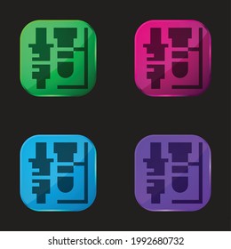 Icono de botón de cuatro colores