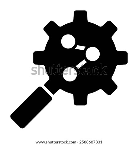 Analysis Glyph Icon Design For Personal And Commercial Use