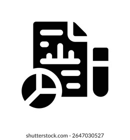 analysis glyph icon. Strong and solid vector icon for websites, mobile interfaces, presentations, and visual branding. High quality and easy to edit.