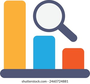 Analysis Graph Chart Icon Vector Flat Illustration