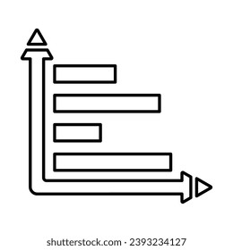 Analysis Graph Icon In Outline Style
