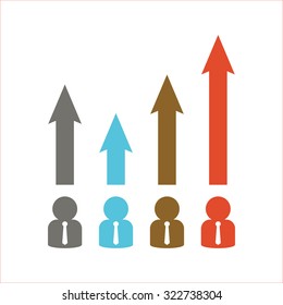 analysis graph  people voice vote flat design