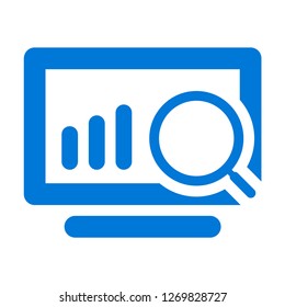 analysis, graph, search, chart, screen, statistics, display, screen, magnifier, 