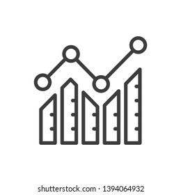 Analysis Graph  Vector Line Icon