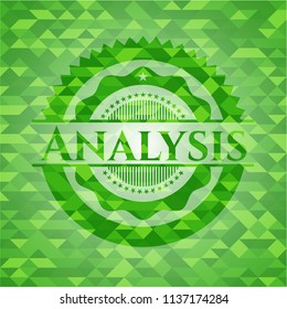 Analysis green mosaic emblem