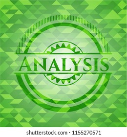 Analysis green mosaic emblem