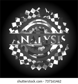 Analysis grey camouflaged emblem