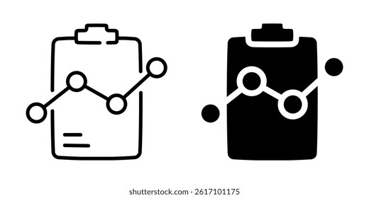 Analysis with growth chart icon. Linear and silhouette style.