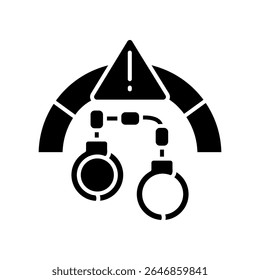 análise de alto crime áreas cor ícone plano para projetos digitais e impressão.  Ícones mínimos de limpeza para aplicativos e sites. Ícones simples modernos para UI UX e branding