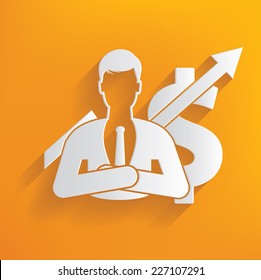 Analysis human resource on yellow background,clean vector