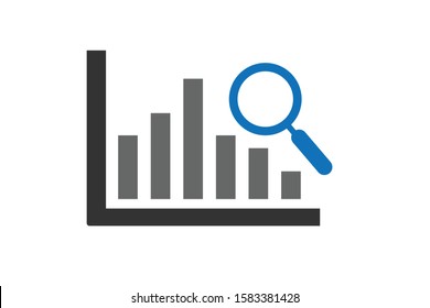 Analysis icon, Analytics financial forecast sign concept.