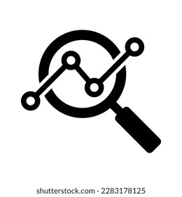 Analysis icon. Analytics symbol, analyzing vector sign. Marketing Research icon. Finance monitoring symbol.