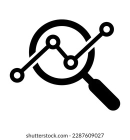 Analysis icon. Analytics symbol, analyzing vector sign. Marketing Research icon. Finance monitoring symbol.