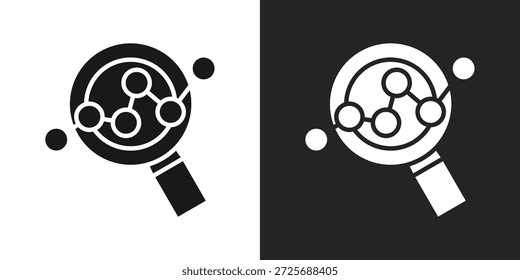 analysis Icon In Black And White Glyph Style