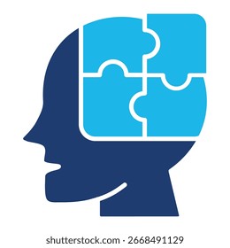 Icono De Análisis En Diseño Plano Monocromo Azul, Ilustración vectorial