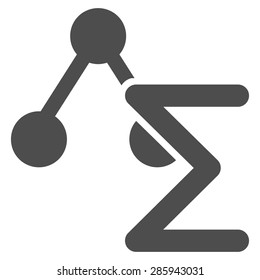Analysis icon from Business Bicolor Set. This flat vector symbol uses gray color, rounded angles, and isolated on a white background.