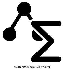 Analysis icon from Business Bicolor Set. This flat vector symbol uses black color, rounded angles, and isolated on a white background.