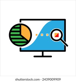 Analysis Icon, Data Analysis Icon Vector Art Illustration