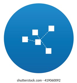 Analysis icon design on blue background,vector