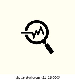 Analysis Icon Design, Vektorgrafik. Forschung, Finanzen, Prognose, Wachstum, Wirtschaft. EPS-10