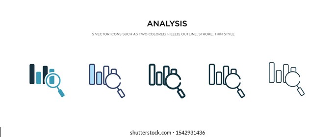 analysis icon in different style vector illustration. two colored and black analysis vector icons designed in filled, outline, line and stroke style can be used for web, mobile, ui