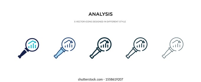 analysis icon in different style vector illustration. two colored and black analysis vector icons designed in filled, outline, line and stroke style can be used for web, mobile, ui