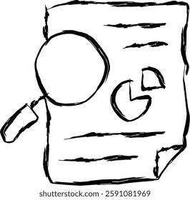 analysis icon in Doodle style