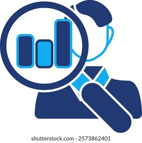 Analysis Icon - Dual Tone Style - Critical Thinking Theme