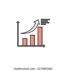 Das Analysesymbol füllte das Design des Rahmenstils aus. Analysesymbol, Vektorgrafik. einzeln auf weißem Hintergrund.