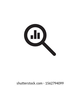 Analysis icon flat design. Vector illustration.