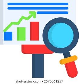 Analysis Icon Flat Vector Illustration