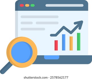 Analysis Icon Flat Vector Illustration